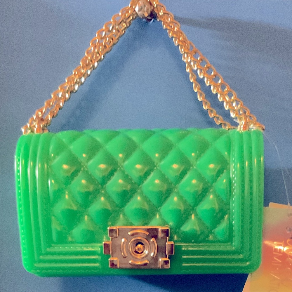 Green and gold crossbody